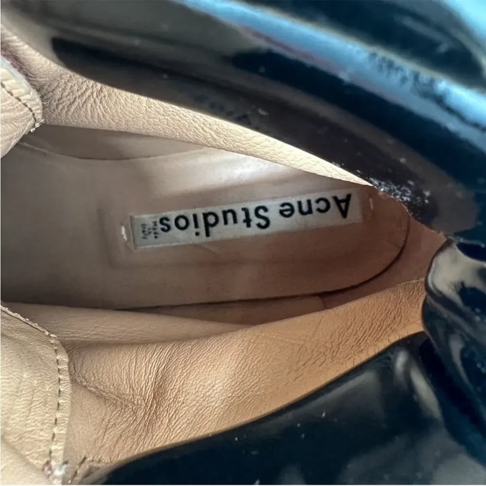 Acne Studios Telde Pink Calfskin Chunky Platform Hiking Lug Boots 35